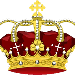 👑 coroa, realeza, rei, rainha, monarquia, símbolo, joias, ouro whatsapp sticker