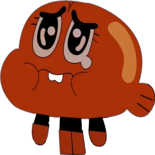 😭 Darwin Watterson The Amazing World of Gumball Dibujo animado, Pez, Triste, Llorando, Darwin whatsapp sticker