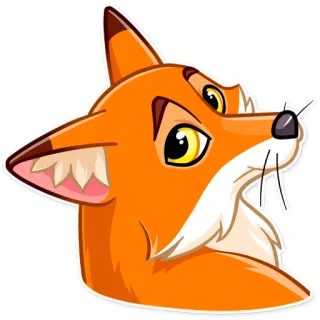 🥺 fox, animal, sticker, cartoon telegram sticker