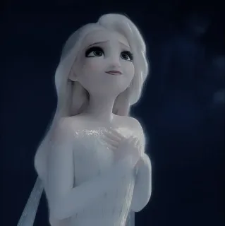 🌨 Elsa Frozen 2 Elsa, La Reine des Neiges, Disney, Reine des Neiges, Personnage de dessin animé, Animation, Film telegram sticker