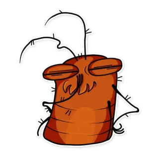 😣 Desenho animado, Barata, Inseto, Bicho, Engraçado, Adesivo telegram sticker
