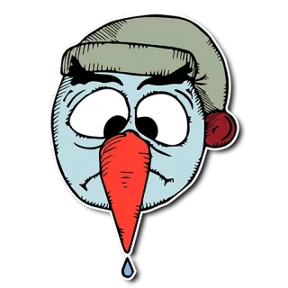 Funny Snowman telegram stickers