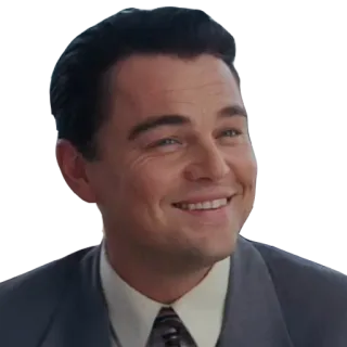 🤨 Leonardo DiCaprio леонардо ди каприо, актер, улыбка, портрет, мужчина telegram sticker
