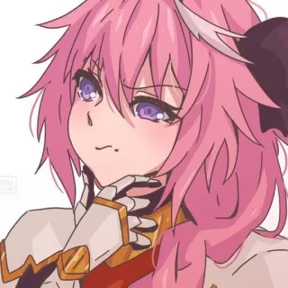 🥰 Astolfo Animé, Manga, Cheveux roses, Personnage, Mignon, Illustration telegram sticker