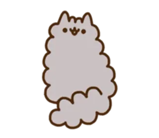 😀 cat, fluffy, cartoon, animal whatsapp sticker