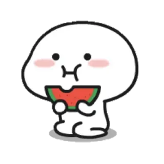 ☁ Cartoon, Niedlich, Wassermelone, Essen, Sticker, Blob telegram sticker