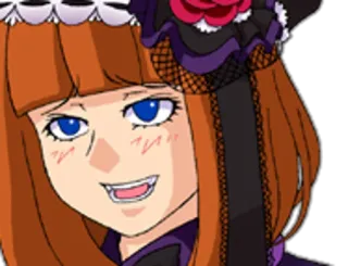 😏 Anime, Mädchen, Grinsen, Manga, Cartoon, Weiblich whatsapp sticker