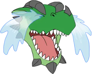 😭 Drache, Tränen, weinen, traurig, Cartoon, Ausdruck, emotional telegram sticker