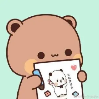 🤔 你给我过来 orso cartone animato, carino, kawaii, biglietto d'auguri, disegno, adesivo telegram sticker