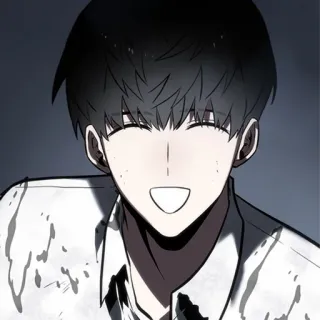 📱 Anime, Man, Glimlach, Blij telegram sticker