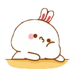 🐰 귀여운, 토끼, 토끼, 카와이, 만화, 동물 telegram sticker