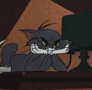 🤍 Tom Cat Tom and Jerry 만화, 고양이, 화난, 음모, 계략 telegram sticker