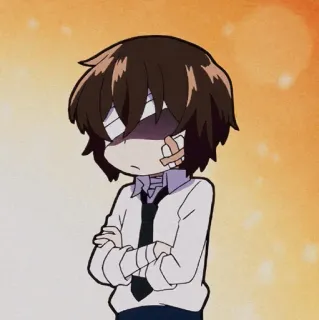 🥀 Osamu Dazai Bungou Stray Dogs Anime, Verbände, Gereizt, Chibi, Dazai, Bungou Stray Dogs, Charakter whatsapp sticker