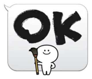 👌 OK ok, dessin animé, nettoyage, positif, accord telegram sticker