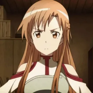 🧡 Asuna Yuuki Sword Art Online アニメ, アスナ, ソードアート・オンライン, 怒り, キャラクター, 結城明日奈 telegram sticker