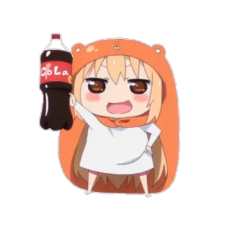 🍷 Cola 可乐, 饮料, 动漫, 卡通, 角色, 瓶子 whatsapp sticker
