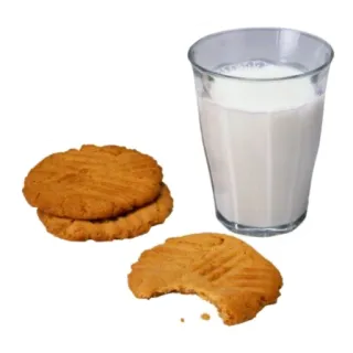 🥛 susu, kue kering, kue selai kacang, makanan, minuman, camilan telegram sticker