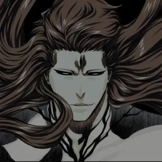 🧬 Sosuke Aizen Bleach Anime, villano, Manga, pelo largo, Aizen telegram sticker