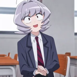 😀 Komi Shouko Komi Can't Communicate アニメ, 制服, 笑顔, 古見さんは、コミュ症です。, 古見硝子, アニメガール telegram sticker