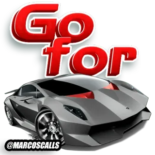 🏆 Go for car, go, vehicle, automobile, sports car, speed telegram sticker
