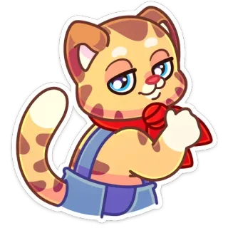 ☺️ 猫, 漫画, 動物, ステッカー, 可愛い telegram sticker