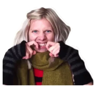 😺 wanita, potret, orang, senyum, wajah whatsapp sticker