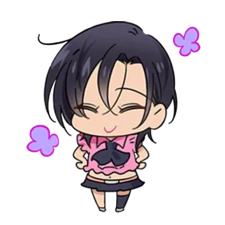 😊 Anime, Chibi, Fofo, Personagem, Adesivo telegram sticker