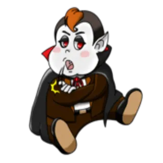 😑 ma cà rồng, hoạt hình, halloween, quái vật, dễ thương telegram sticker