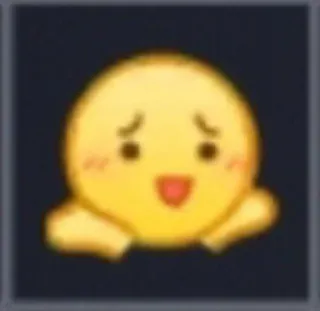 😃 imut, emoji, tersipu, senang, ceria telegram sticker