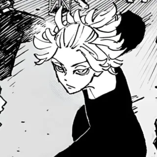 🎴 Anime, Manga, Personaje, Arte, Ilustración, Blanco y negro telegram sticker