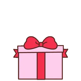🍭 подарок, презент, праздник, день рождения, розовый, красный whatsapp sticker