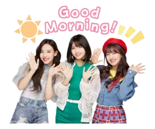 ☀️ Good Morning! bom dia, saudação, meninas, sol, alegre whatsapp sticker
