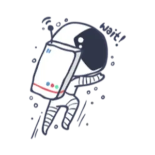 ✋ astronauta, espaço, kawaii, fofo, adesivo, desenho animado telegram sticker