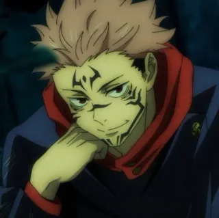 🎴 Sukuna Jujutsu Kaisen Anime, Manga, Vloek, Tovenaar, Schurk telegram sticker