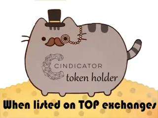 🙀 Cindicator token holder
When listed on TOP exchanges Cindicator, Token, Criptomoneda, Gato, Sombrero de copa, Monóculo, Meme whatsapp sticker