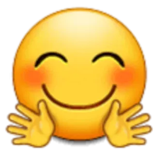 🤗 emoji, happy, hug, cute telegram sticker