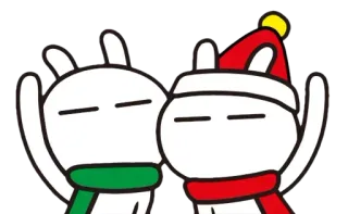🙋‍♂ navidad, conejo, bufanda, invierno, fiesta, festivo telegram sticker