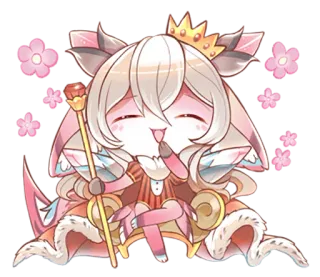 😈 Anime, Sticker, Kawaii, Mignon, Couronne, Princesse whatsapp sticker