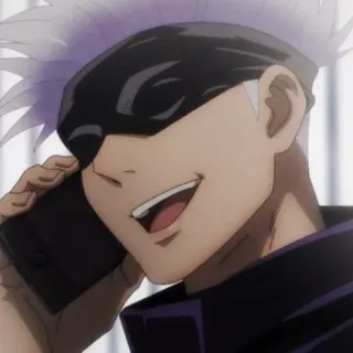 🥡 Gojo Satoru Jujutsu Kaisen anime, character, gojo satoru, jujutsu kaisen, manga, animation telegram sticker