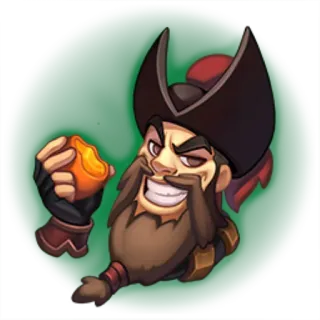 🍊 pirata, cartone animato, tesoro, cappello, personaggio, barba telegram sticker