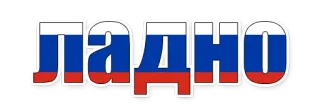 😄 ЛАДНО russisch, russland, okay, einverstanden whatsapp sticker