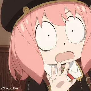 😧 Anya Forger Spy × Family Anime, geschockt, süß, Mädchen, Spy Family telegram sticker