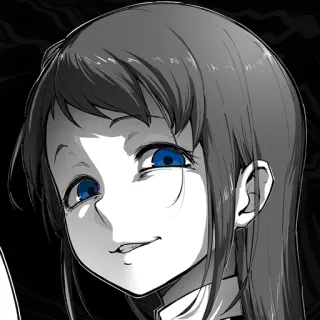 😏 anime, chica, manga, personaje, retrato, ojos azules telegram sticker