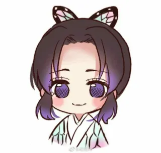 ☺️ Shinobu Kocho Demon Slayer Anime, Demon Slayer, Shinobu Kocho, Chibi, Borboleta, Fofo, Mangá telegram sticker