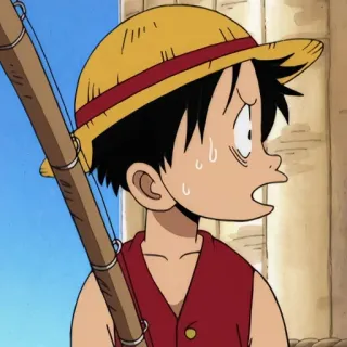 ➕ Monkey D. Luffy One Piece Anime, One Piece, Luffy, Sombrero de Paja, Dibujos animados, Aventura, Pirata whatsapp sticker