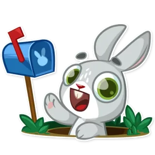 Boo the Bunny telegram stickers