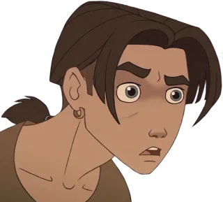 ⁉️ Jim Hawkins Treasure Planet animato, disney, cartoni animati, personaggio, spazio telegram sticker