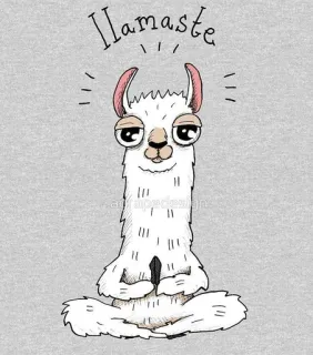 🙏 Llamaste Lama, Namaste, Yoga, Tier, Lustig, Meditation, Süß whatsapp sticker