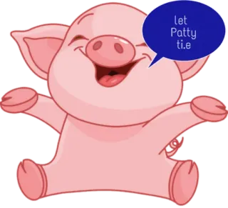 🐷 let Patty ti.e หมู, สัตว์, การ์ตูน telegram sticker