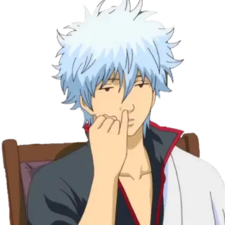 😐 Gintoki Sakata Gintama Anime, Manga, Gintama, Gintoki Sakata, Postać, Śmieszne, Japoński, Seria whatsapp sticker